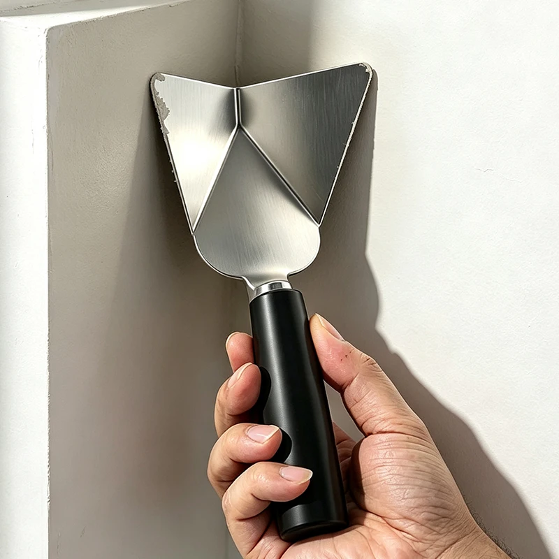 Stainless Steel Corner Trowel Finish Tool 2 In 1 Outside Inside Plastering Trowel for Gyprock Plasterboard Joint Compound Tool
