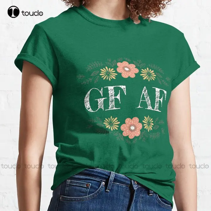 Drôle Sans Gluten Humor Gf Af T-Shirt Classique Chemises De Tournesol Pour Les Femmes Drôle Art Streetwear Dessin Animé Tee Cadeau Personnalisé Xs-5Xl Nouveau