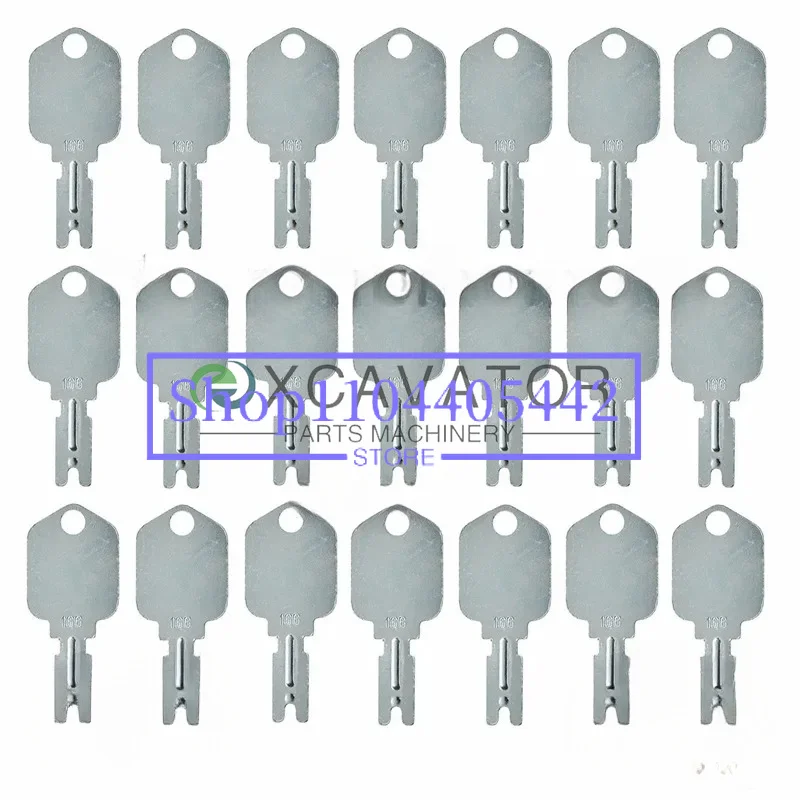 21 PCS 166 Forklift Key for Pollak Clark Yale Hyster for Mustang Gradall Gehl for DX DH A214062 5133504
