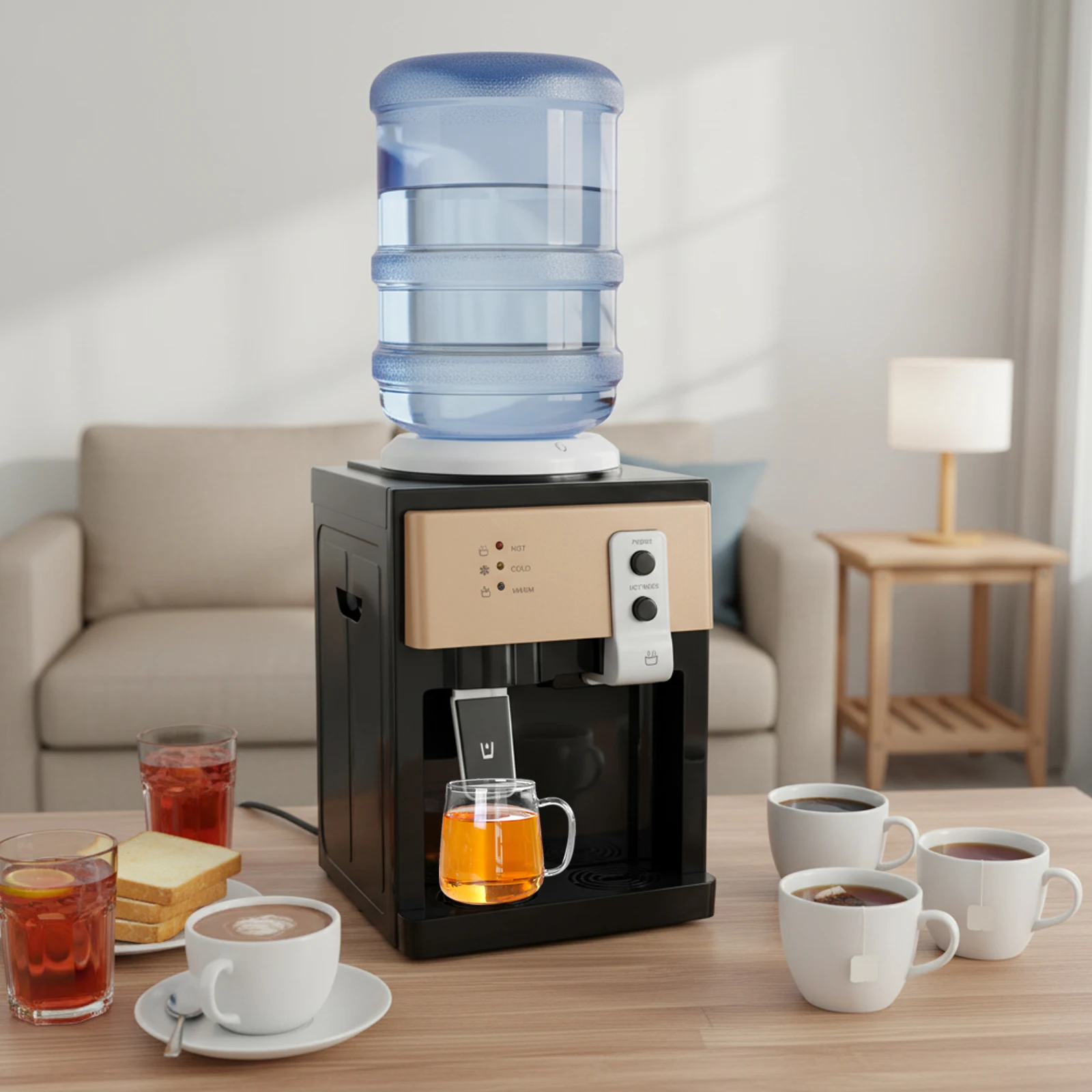 

5 Gallon Freestanding Water Cooler Dispenser Countertop Hot & Cold Water Dispenser for Home Office 8℃-90℃