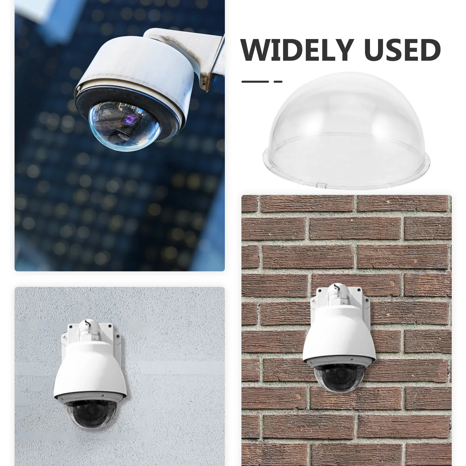 Camera Dome Cover Sturdy High Hardness Security Camera Cover Outdoor Indoor Waterproof Rainproof Protective Housing for Dome