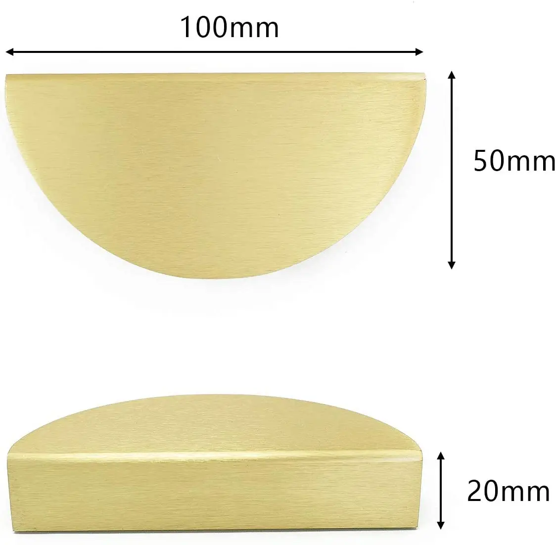 

Полукруглые ручки шкафа из матового золота, современные ручки для комода, мебельные ручки из алюминиевого сплава, отверстие до отверстия 64 мм