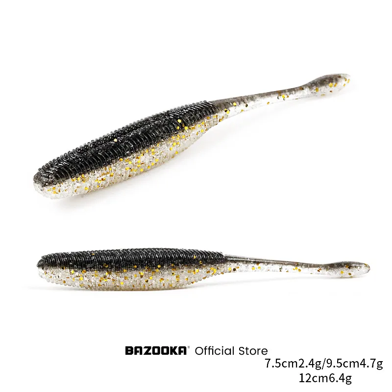 Bazooka Fishing Soft Lures Silicone Artificial Plastic Baits Pesca carp fishing bass lure sinking 2.4g 4.7g 6.4g Wobblers Carp