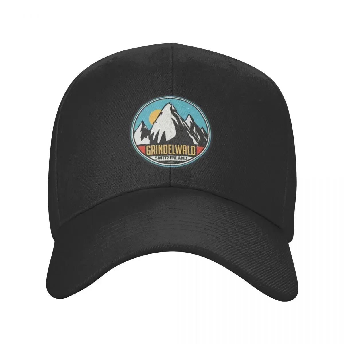 Grindelwald Ski Switzerland Skiing Alps Sticker T-Shirt 02 Baseball Cap Bobble Hat Christmas Hat Hats For Men Women's