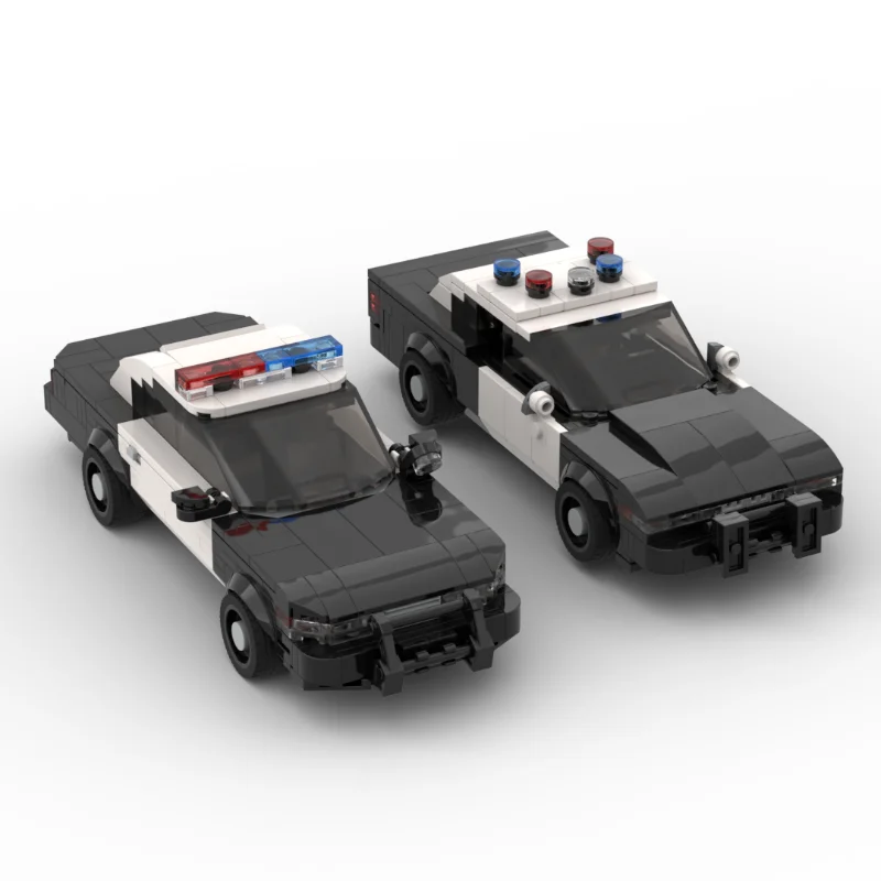 MOC 1995 Police Interceptor Speed Champion Classic Car Model Racing Children's Toy Gift Technology Building Blocks