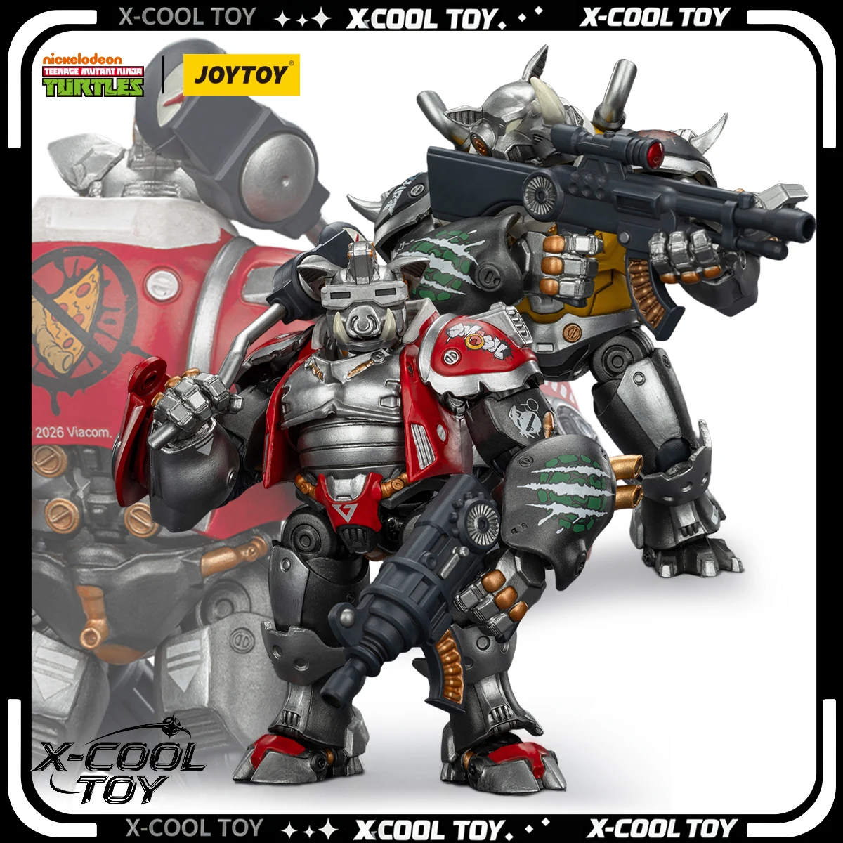 

JOYTOY TMNT Action Figure 1/18 TMNT Super Bebop Mighty Rocksteady Articulated Joints Figure Collection Model Statue Surprise Toy