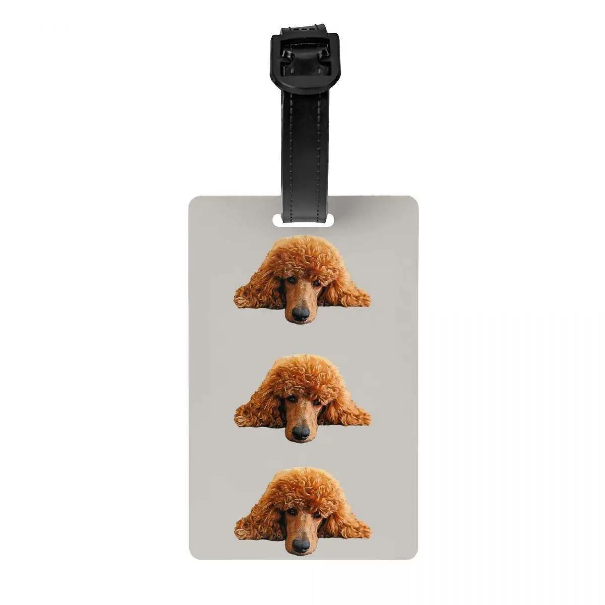 Kawaii Poodle Head Luggage Tags for Suitcases Cute Puppy Dog Privacy Cover Name ID Card