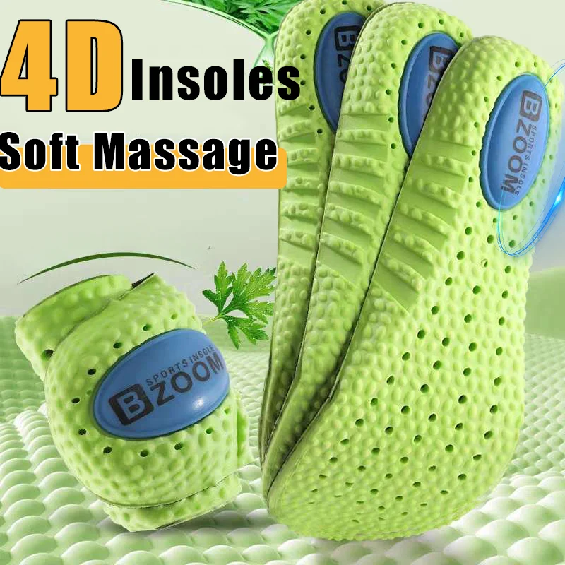 Latex Memory Foam Insoles for Shoes Sole Deodorant Breathable Cushion Running Sports Insoles Men Women Feet Orthopedic Insoles