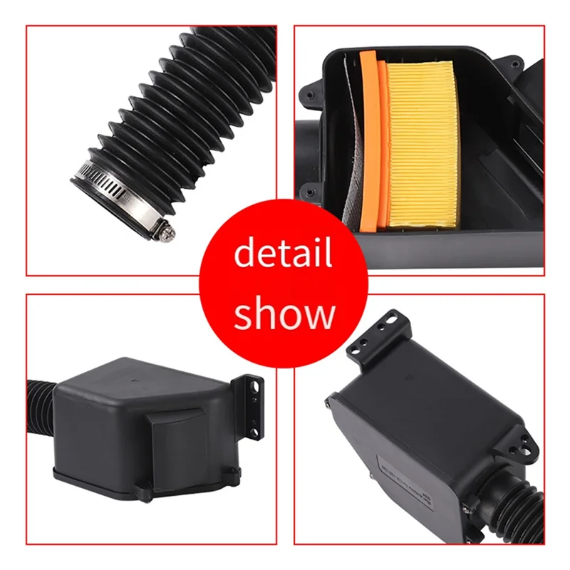 

A04E-New ATV Air Filter Box Intake Cleaner Bend Filter Compatible With GY6 150Cc Engine 4-Wheel ATV Go Kart Scooter Moped