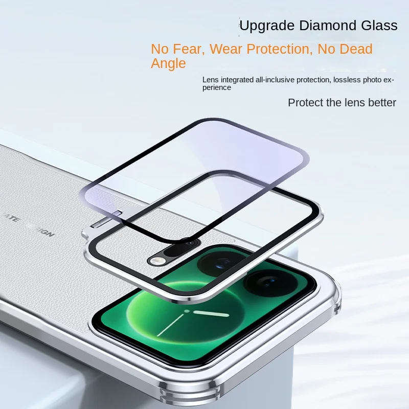 حافظة عدسات مصنوعة من خليط معدني قابلة للتعديل لهاتف Xiaomi 17 Pro Max 17 Pro فاخرة من جلد البولي يوريثان لحماية العدسات مطلية بالكهرباء #3