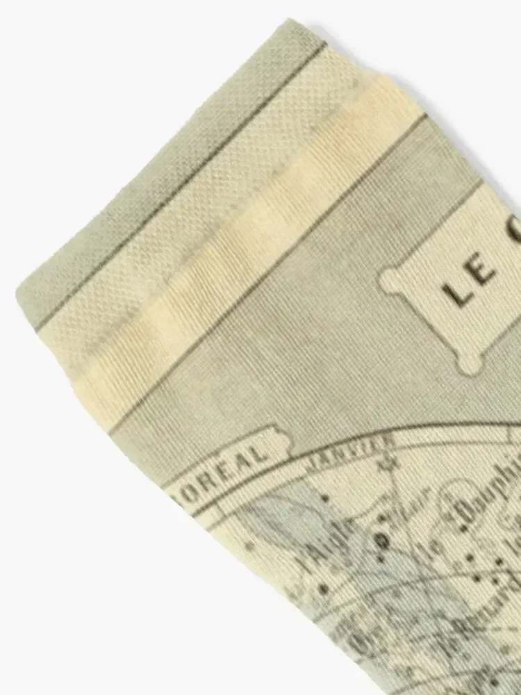 French Constellation Map Socks winter gift Socks Male Women's