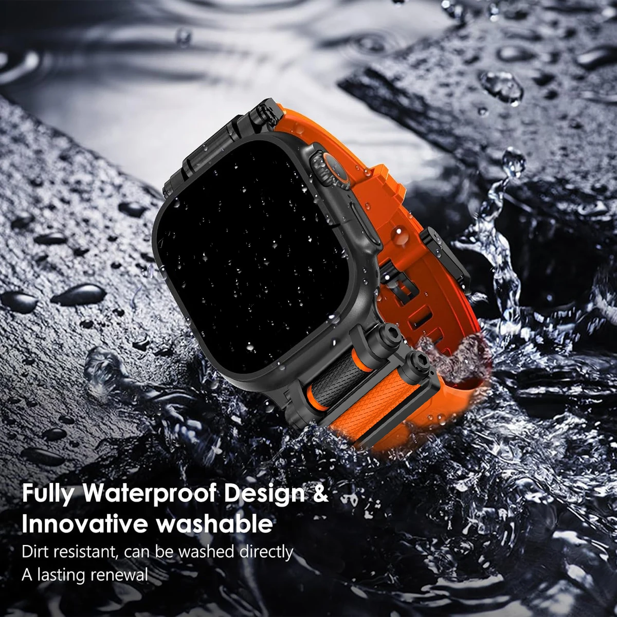 Cinturino sportivo in gomma per Apple Watch Ultra 3 49mm Serie 11 10 9 8 7 Se 6 5 Cinturino per IWatch 46mm 45mm 44mm 42mm Bracciale di lusso