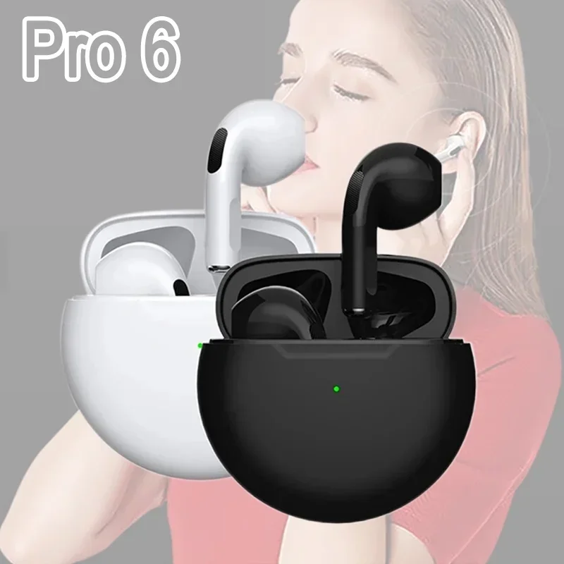 Air Pro 6 TWS Wireless Headphones with Mic Fone Bluetooth Earphones Sport Running Headset for Apple iPhone Xiaomi Pro6 Earbuds