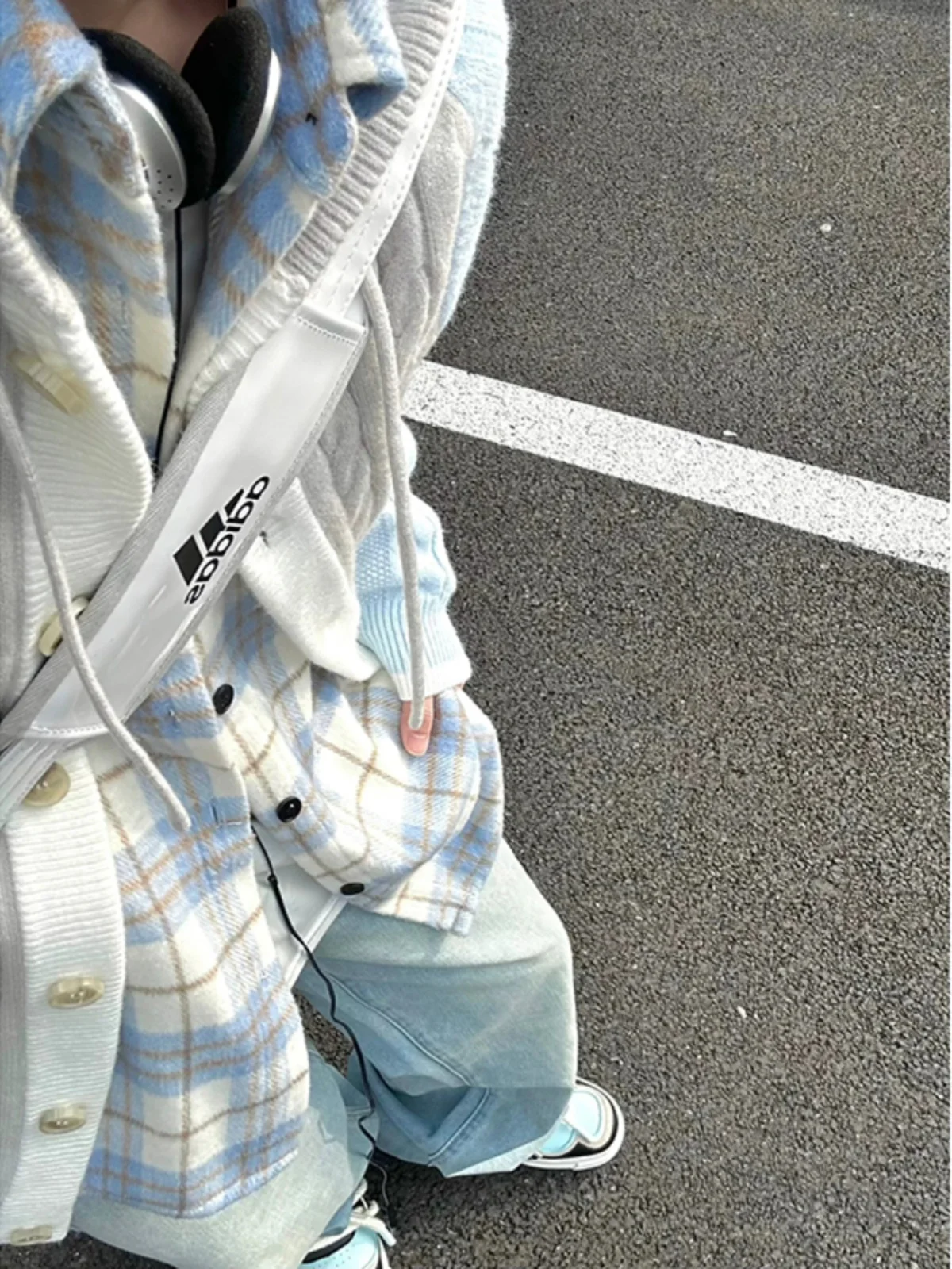 

Trendy P Blue Spicy Jeans for Men High Waist Straight Leg High Street Sle Wear Resistant Teenager Spring Faion Jeans