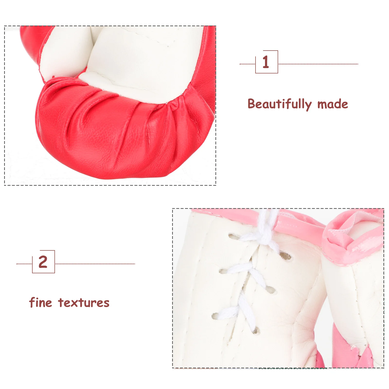 

2Pairs Boxing Gloves Decor Mini - Fine Texture Punching Gloves for Home Wall Door Decoration Christmas Tree Ornament Sports