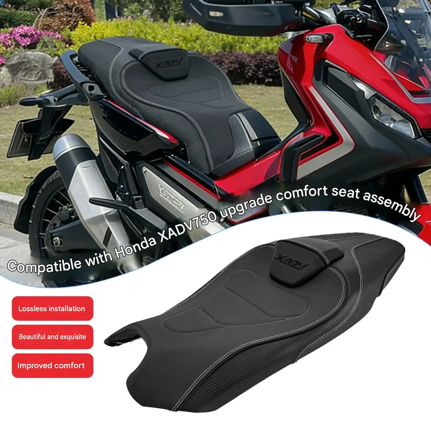 For Honda XADV750 25-26 Seat Assembly with Neat Secure Stitching And Precision Edge Binding Craftsmanship