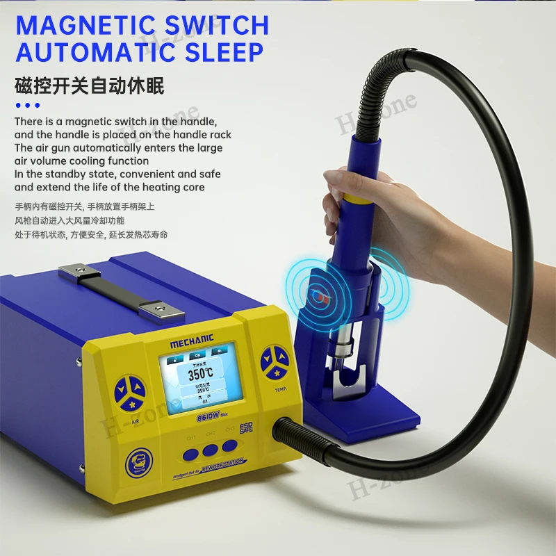 

MECHANIC 110V/220V Rework Station 1000W BGA Soldering Hot Air Gun 881DW max For Motherboard PCB Desoldering Repair + nozzles