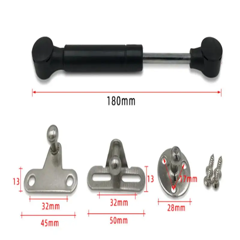 Ultra-Kurze Gasdruckfedern Aluminiumrahmen-Stützstange für Glastüren und Schränke, Einstellbare Hydraulische Luftdruckstrebe, Heim-Hardware – Detail 3