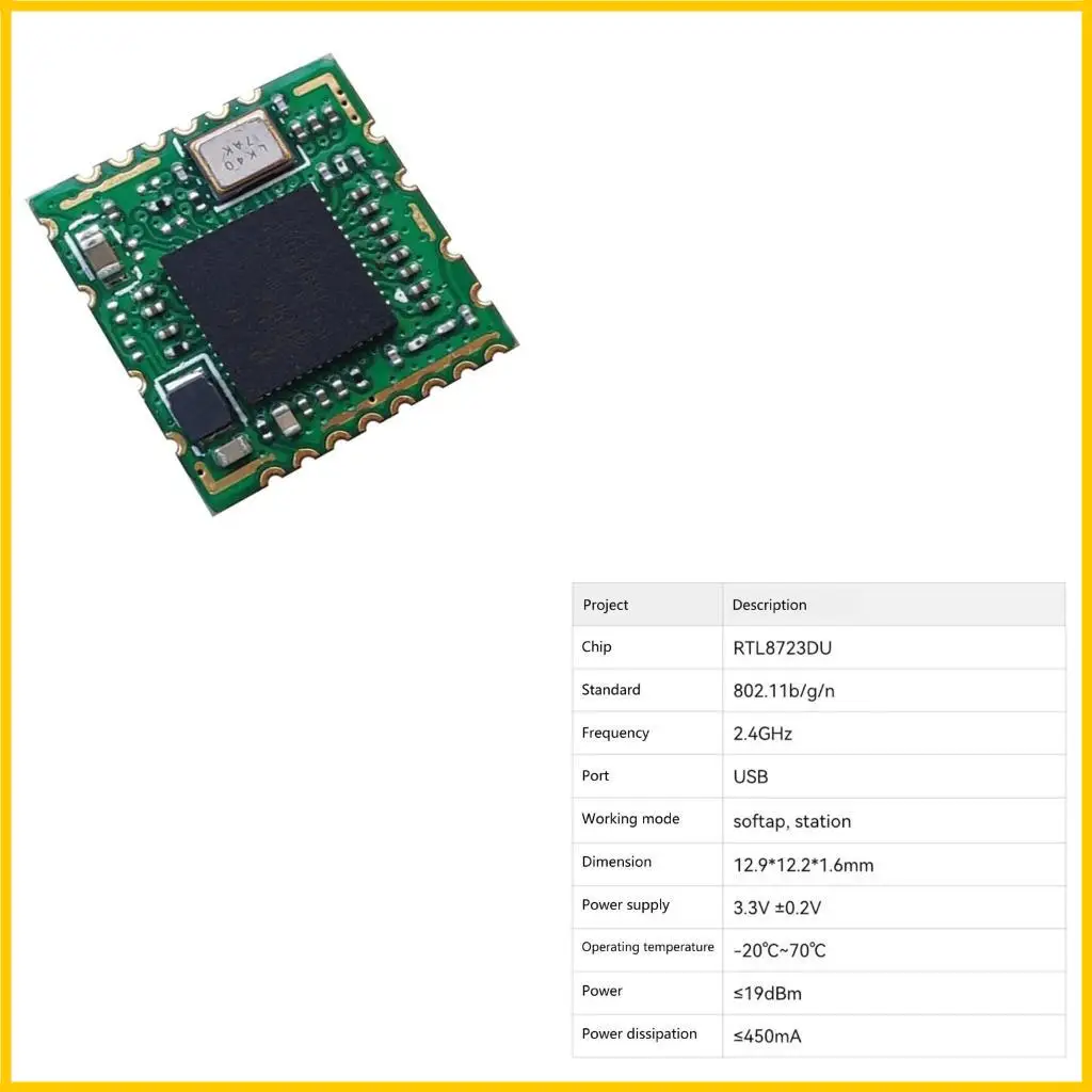 

RTL8723DU Беспроводной адаптер модуль Wi -Fi +BluetoothCompatible 2,4 ГГц 300м обновляется