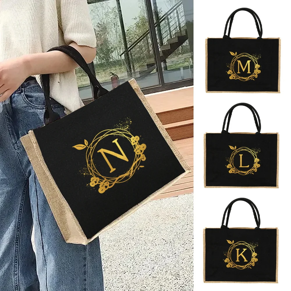 

Женские сумки-тоут, многофункциональный венок, пакет для хранения с буквенным узором, дорожная сумка для хранения, большая вместительная сумка для покупок, сумка на плечо