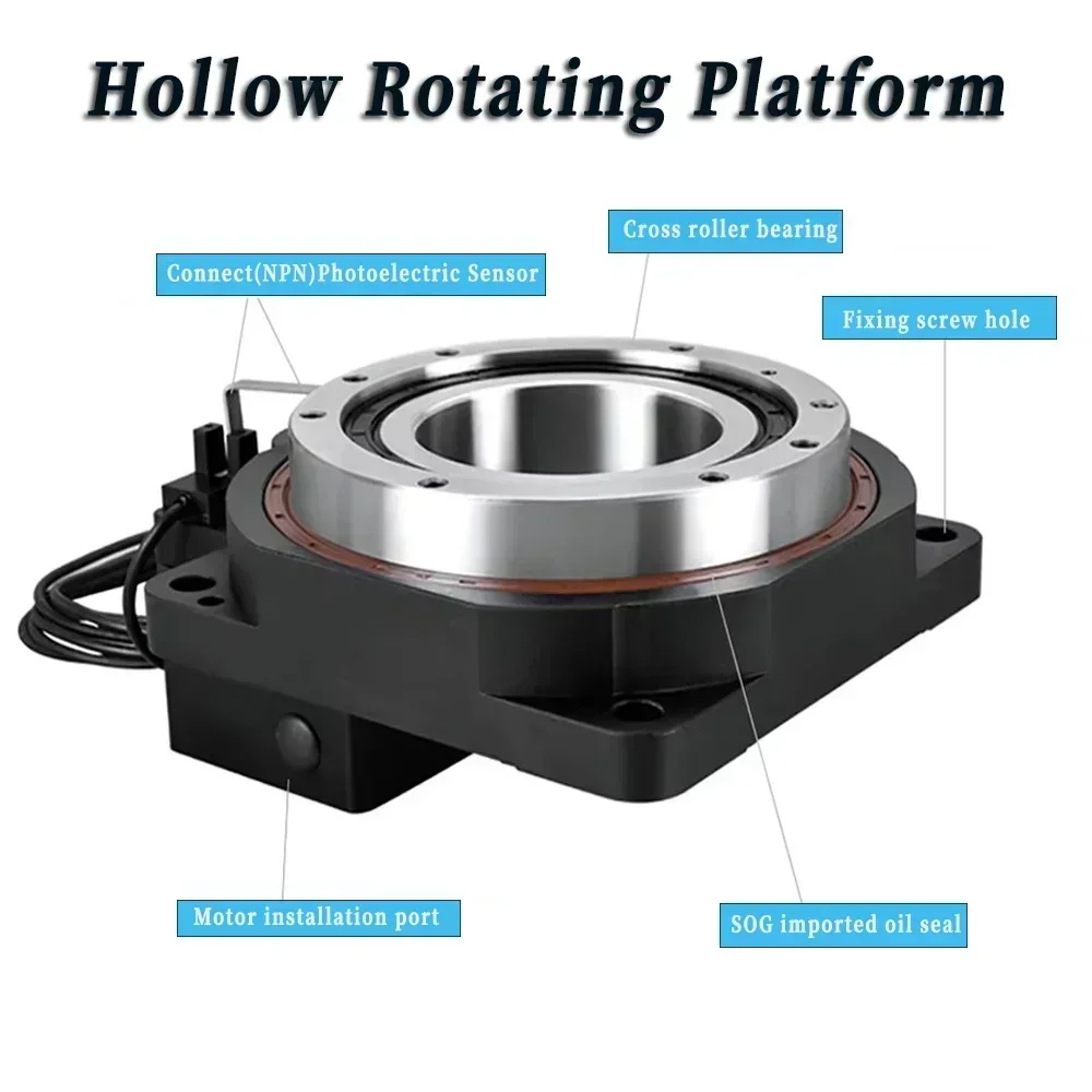 Hollow Rotating Platform Ratio 5:1 10:1 18:1 High Precision Electric Indexing Turntable Replace DD Motor Cam Divider CNC 4 Axis