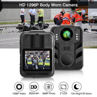 Body Camera Z09L 1296P HD Video Recorder 2650mAh Rechargable Battery With Base 128G TF Cards IR Night Vision Wearable Mini Ca
