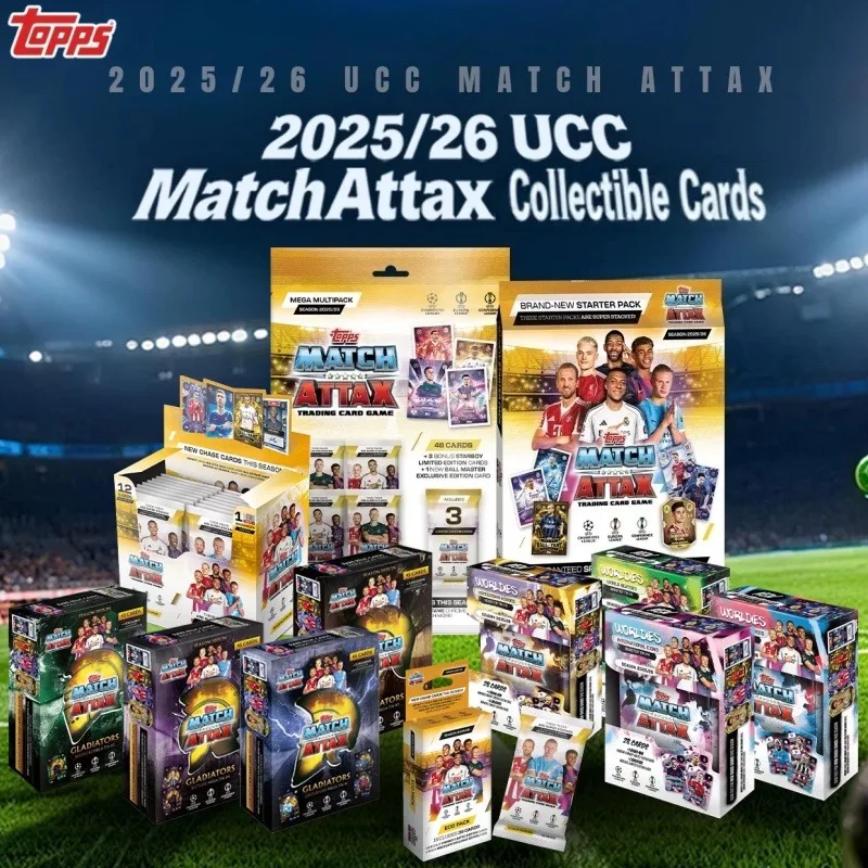 Cartes à collectionner de football Topps Match Attax UCC UEFA Champions League Série 2025-26 Nouvelle Saison Cartes de stars du football Cadeaux pour les fans