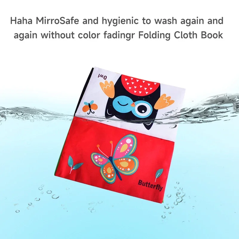 ألعاب مرآة الطفل التحفيز البصري تطوير الدماغ وقت البطن أبيض وأسود الكرتون ها ها مرآة كتاب ألعاب تعليمية للأطفال