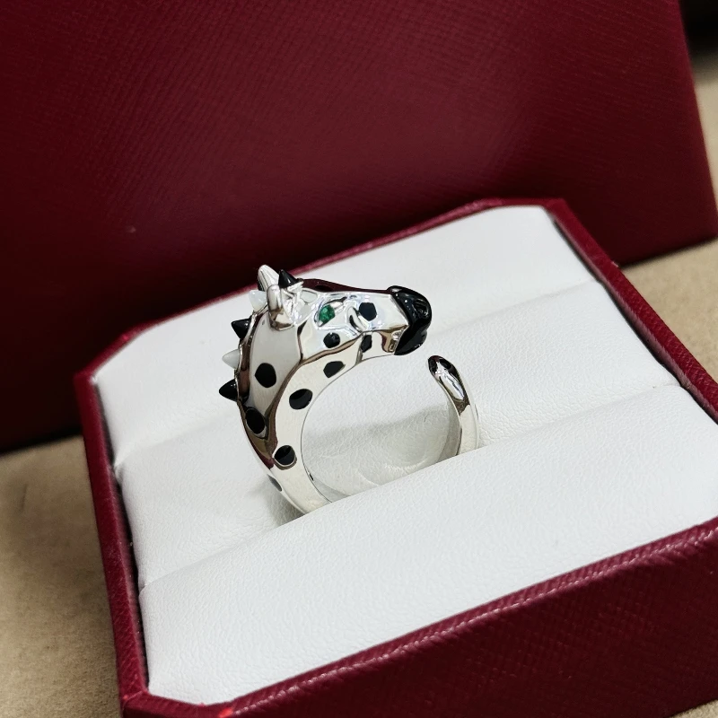 

Europe America S925 Sterling Silver Unique Design Animal Ring Woman Top Quality Luxury Jewelry Trend