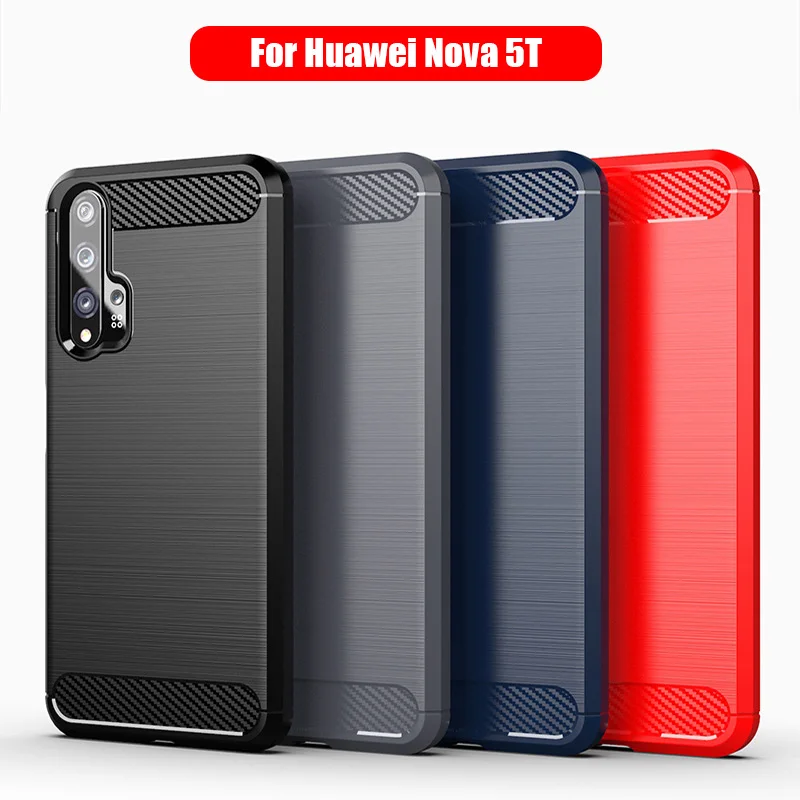 

For Huawei Nova 5T Case, TPU Silicone Soft Case for Huawei Nova 5T Black Blue Red