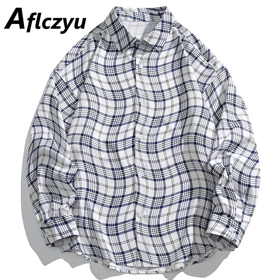 

Hawaiian Shirt Men Spring Autumn Long Sleeve Shirts Fashion Casual Stripe Shirt Male