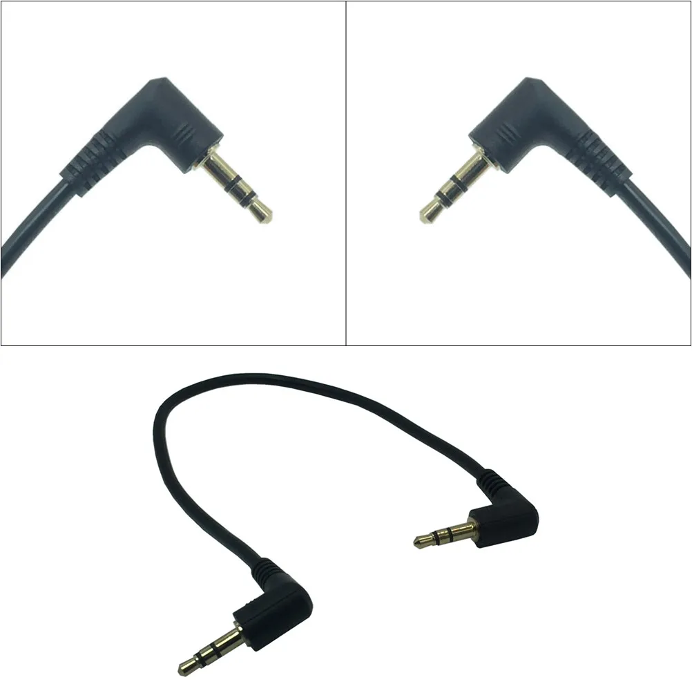 3.5mm 3-pinowe 90 stopni °   Adapter audio z podwójnym kątowym złączem męskim (typu L) na 3.5mm kątowe złącze męskie (typu L), pozłacany. — zdjęcie produktu 5