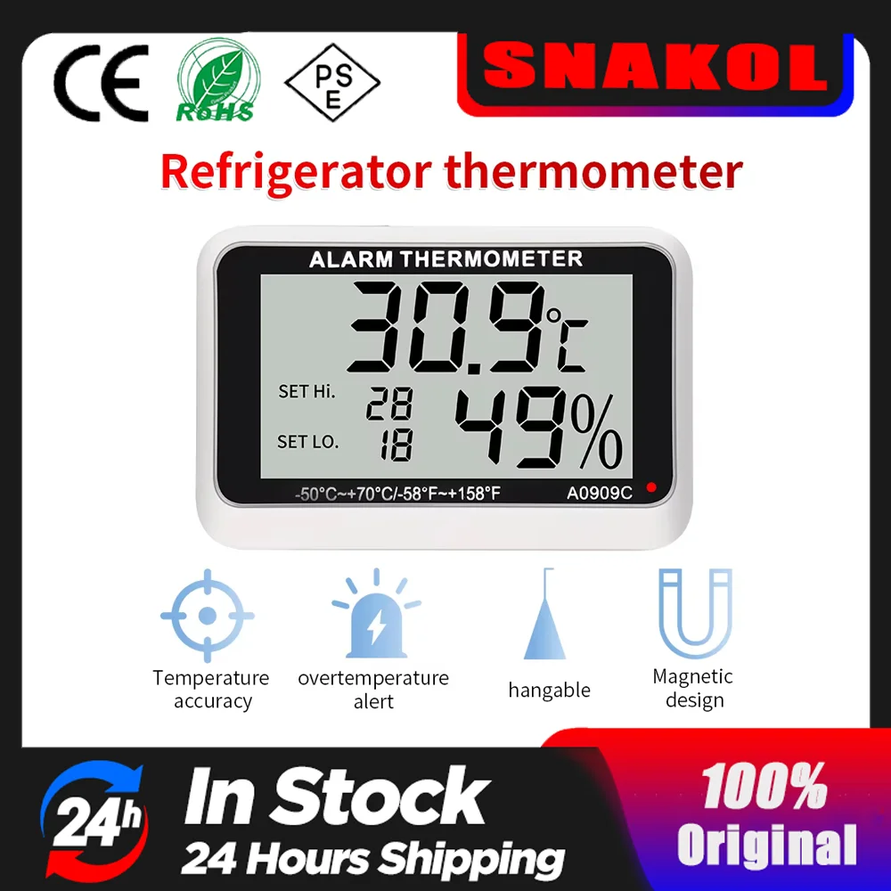 Mini frigorifero elettronico digitale da appendere per uso domestico congelatore frigorifero LCD termometro Meter con gancio-50 °C ~ 70 °C