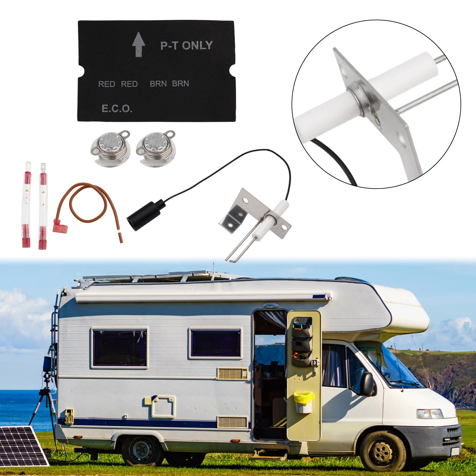 For Atwood RV Water Heater Thermal Cutoff Kit Compatible with Models 91447 93866 93868 with Igniter and Sensor