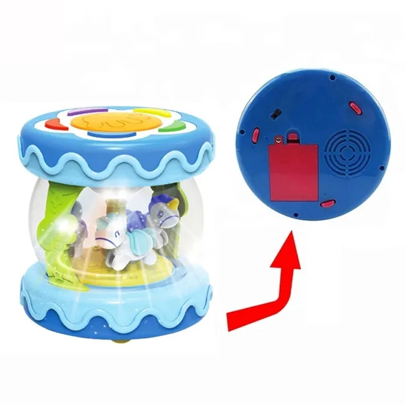 Juguete de tambor Flash para niños pequeños, máquina de tambor educativa temprana, instrumento musical