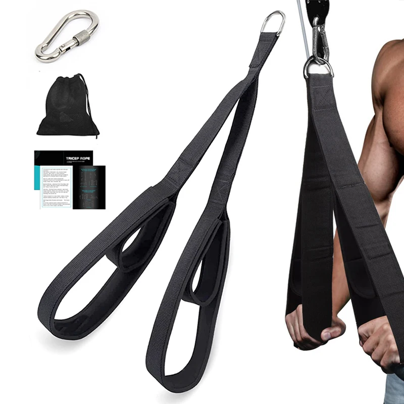 Bandas de resistencia para Fitness, cuerda de fuerza para brazo de tríceps, entrenamiento de gimnasio, accesorio de Cable de cuerda para tríceps, entrenamiento extraíble