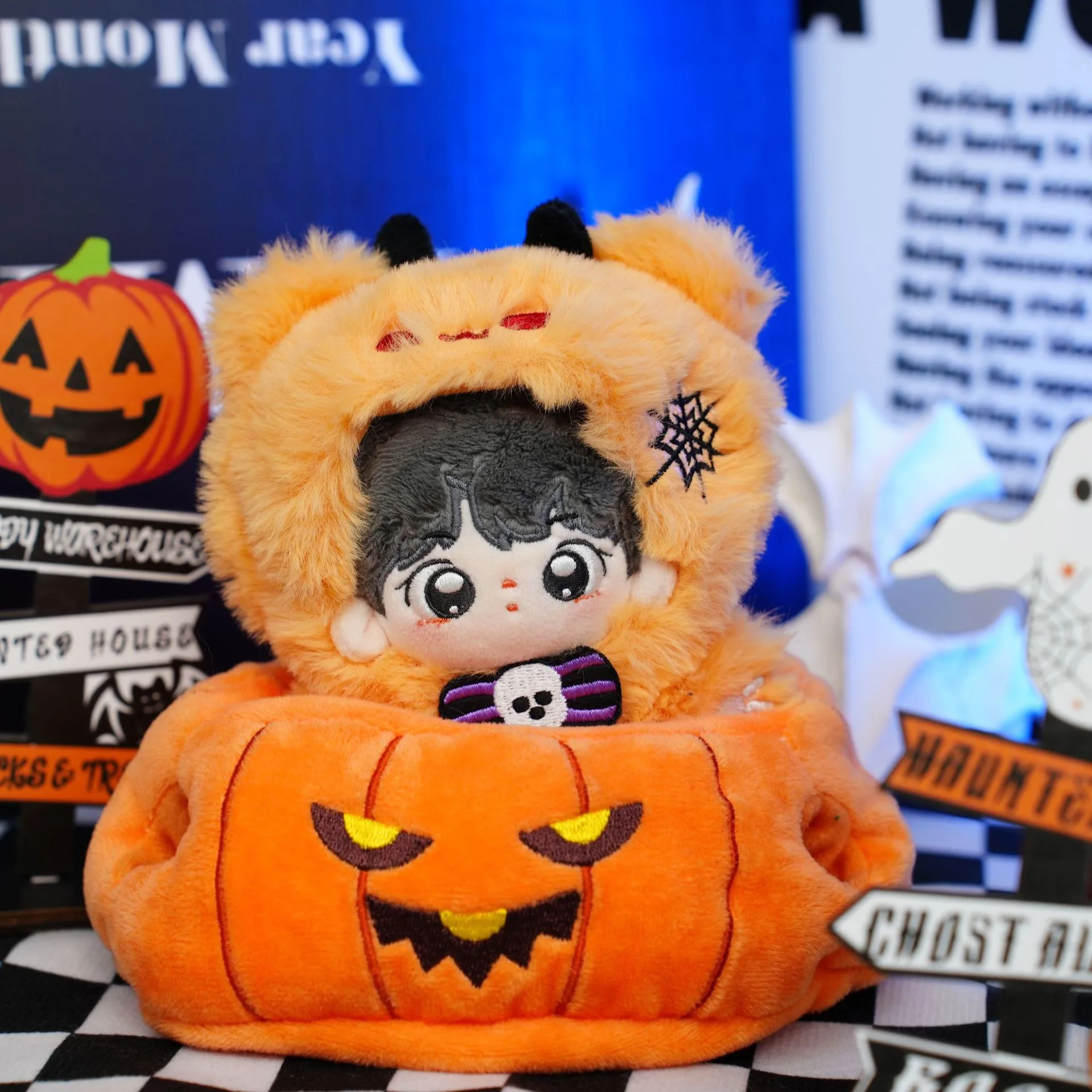 

17cm labubu Halloween Doll Clothes for Plush Cotton Dolls-Cute & Cool Cosplay Costume Outfit suit for Mini Dolls Birthday Party