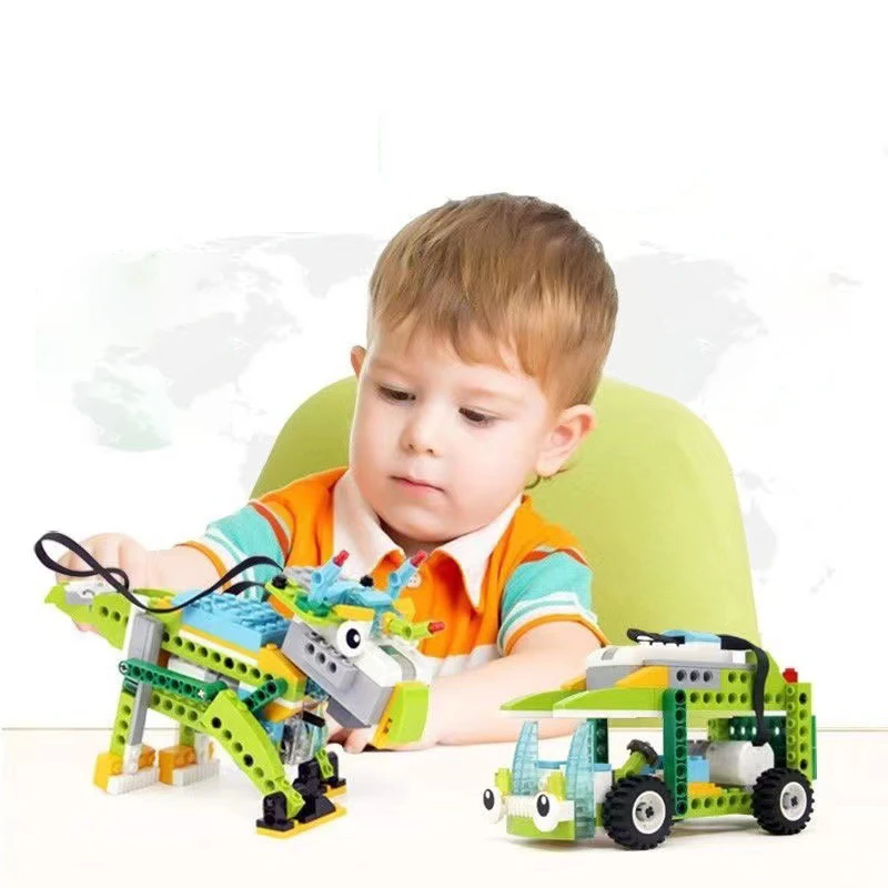 WeDo Core Set STEAM TariRobtiendra cs Construction décennie s de construction, Pièces techniques, Jouets de bricolage, Compatible avec 45300, Nouveau, 3.0