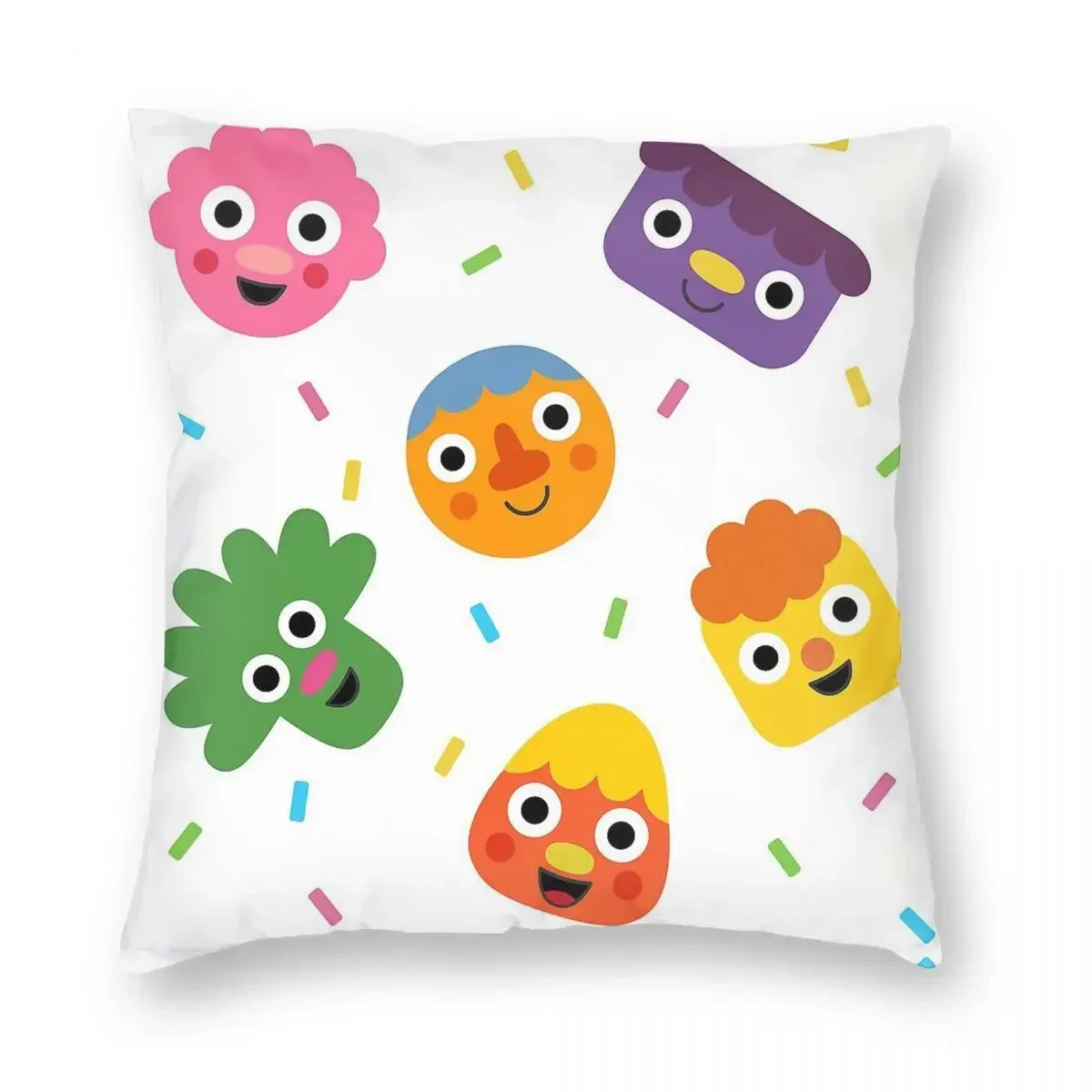 Noodle Pals Super Simple Songs Square Pillowcase Polyester Printed Zip Decorative Bed Cushion Cover 45x45