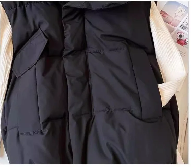

2025 New Winter Warm Cropped Vest Jackets For Women Fashion Sleeveless Stand Collar Zip Up Puffer Waistcoat Street Style Outwear