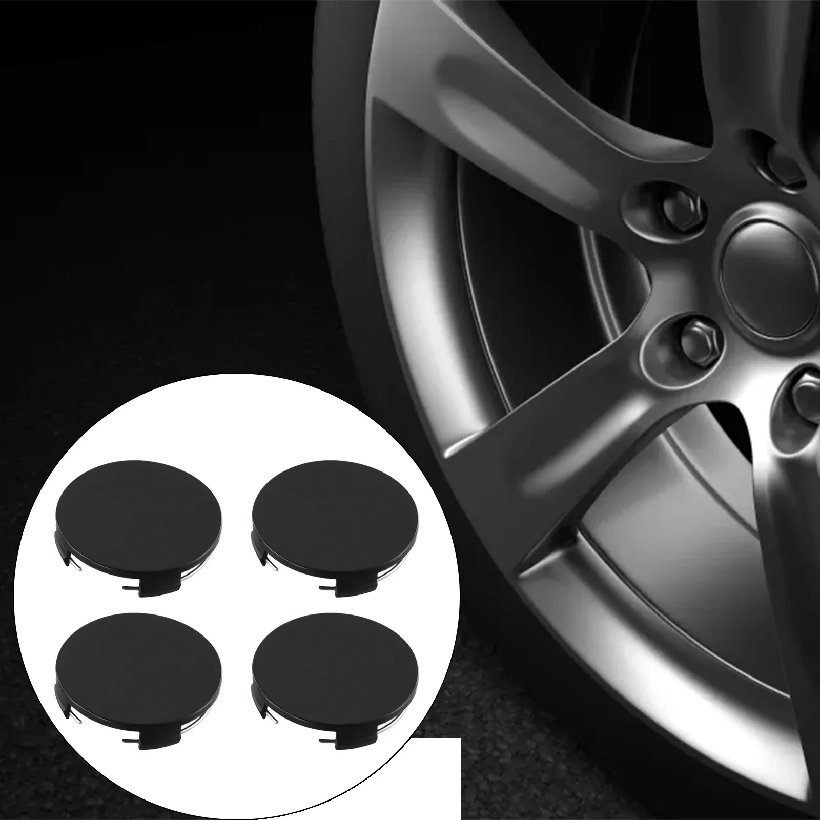 4pcs/set 59mm / 65mm Car Wheel Hub Center 1Caps ABS Black Universal Vehicle Wheel Hub Center Cap Cover Badge Emblem