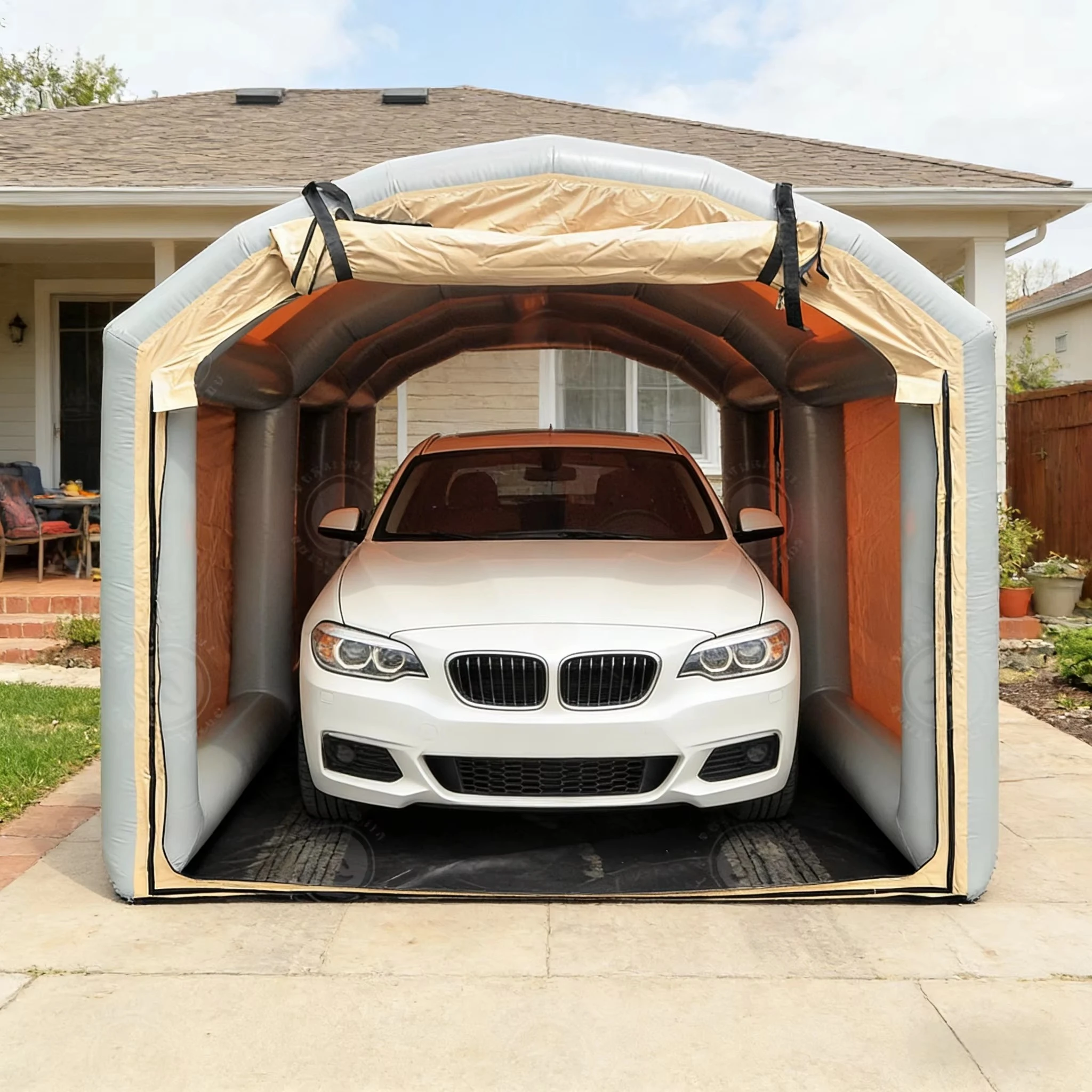 Outdoor Inflatable Air Tight Inflatable Cars Cover Tent Portable Car Storage Inflatable Waterproof Car Port Garage Tent