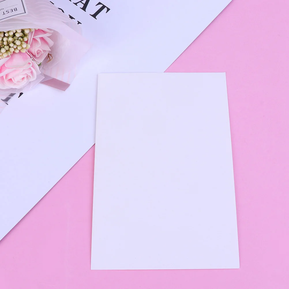 

200 Pcs DIY Greeting Card Empty Message Cards Small Blank Kraft Paper Postcards for Mailing Word