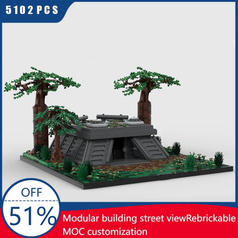 

5102 PCS MOC Star Battle bunker of shield generator Model Building Blocks Bricks Diy Creative Assembly Educational Toys Kid Gift