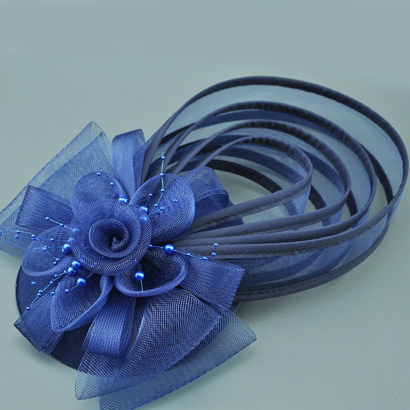 

European Ins Flower Mesh Fascinator Hat Headpieces for Women Dance Show Photo Party Shooting Wedding Bride Fascinators Headdress