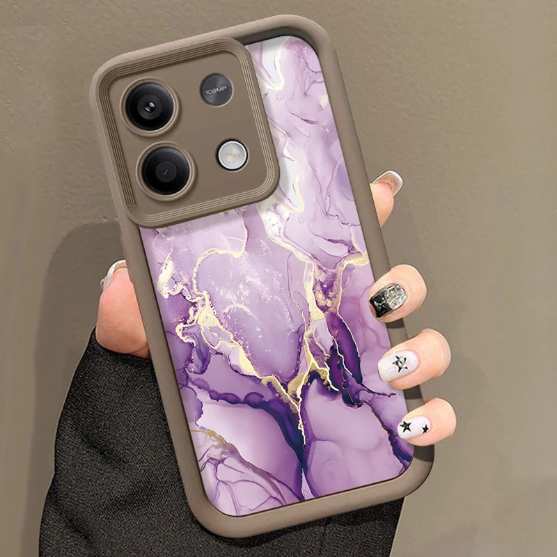 Sandstone Marble Case For Xiaomi 13T 14T Pro Poco X5 X6 F6 Pro Funda Redmi Note 13 14 10 11 12 Pro 5G Shockproof Bumper Cover