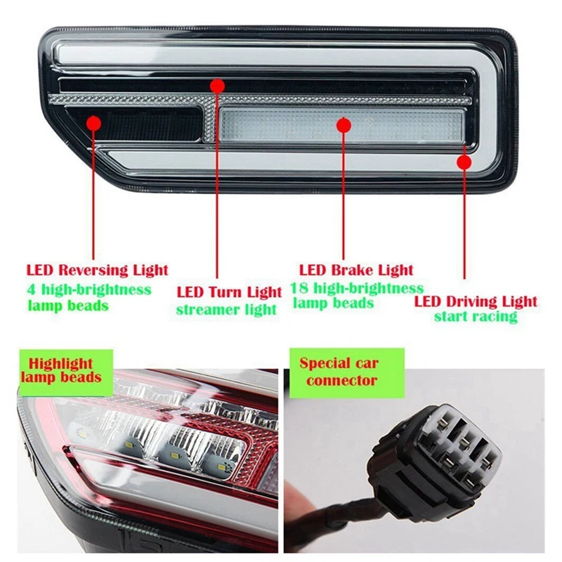 For Suzuki Jimny JB64 JB74 2019-2023 Car LED Brake Turn Signal Tail Light Lamp Trim Replace Accessories