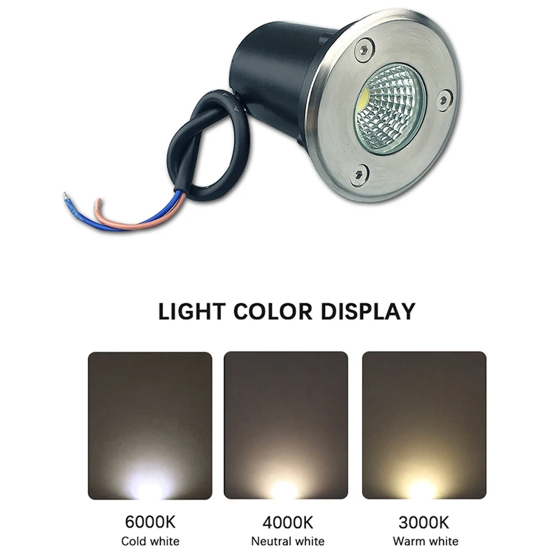 LED Underground Light 3W 5W 10W COB Floor Lamp Outdoor Ground Spot Landscape Garden Square Path Buried Yard 85-265V DC12V IP67