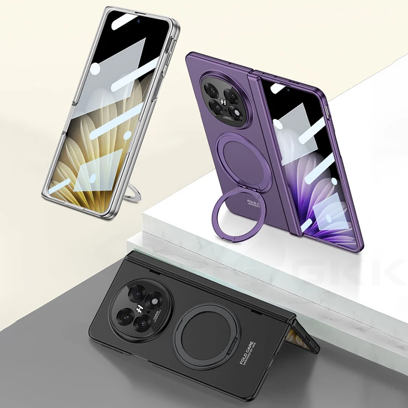 Etui z magnetycznym zawiasem 360 All-included do Oppo Find N5, zewnętrzne szkło ekranu, magnetyczny uchwyt pierścieniowy do ładowania, etui do Oppo Find N5 — zdjęcie produktu 6