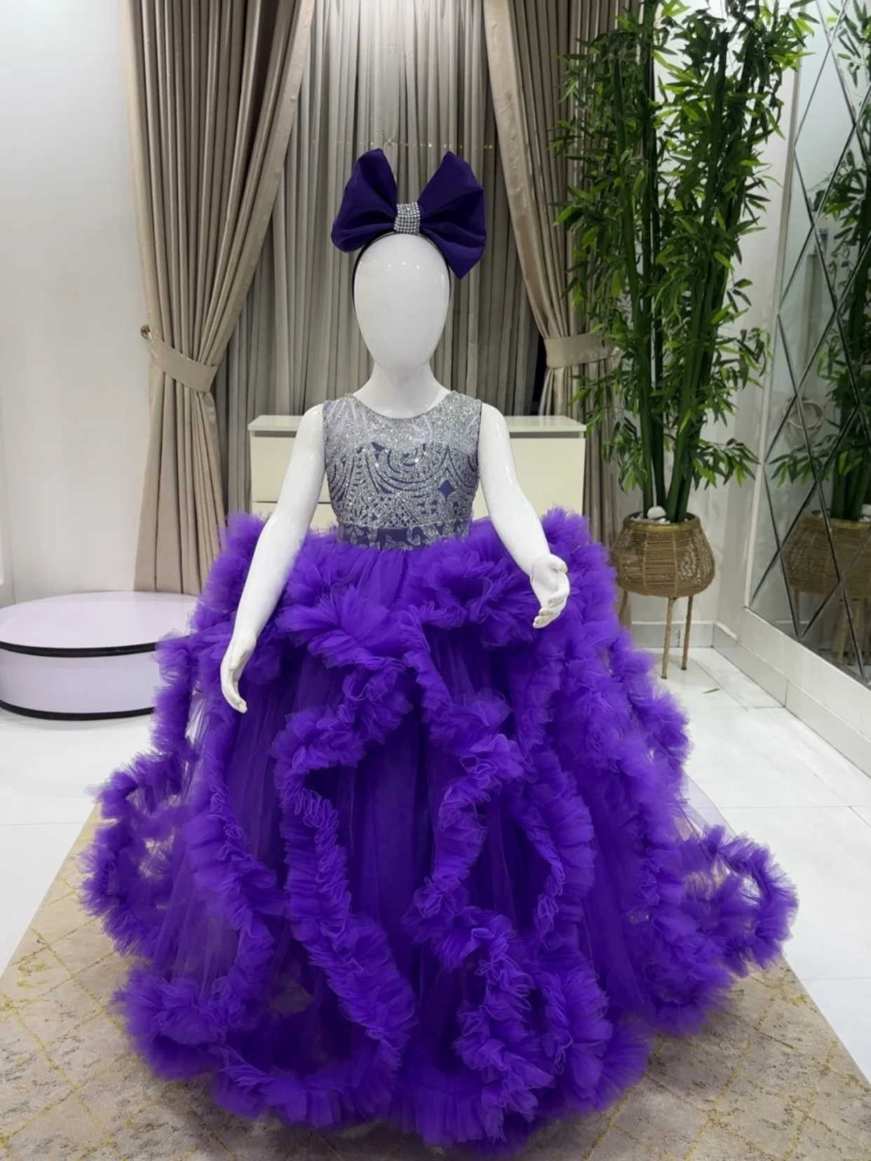 Sukienki dla dziewczynek na wesele z czerwonymi kwiatami, szyte na miarę, tiulowe, warstwowe, zdobione koralikami, olśniewające, dwuczęściowe, na urodziny, sesję zdjęciową.